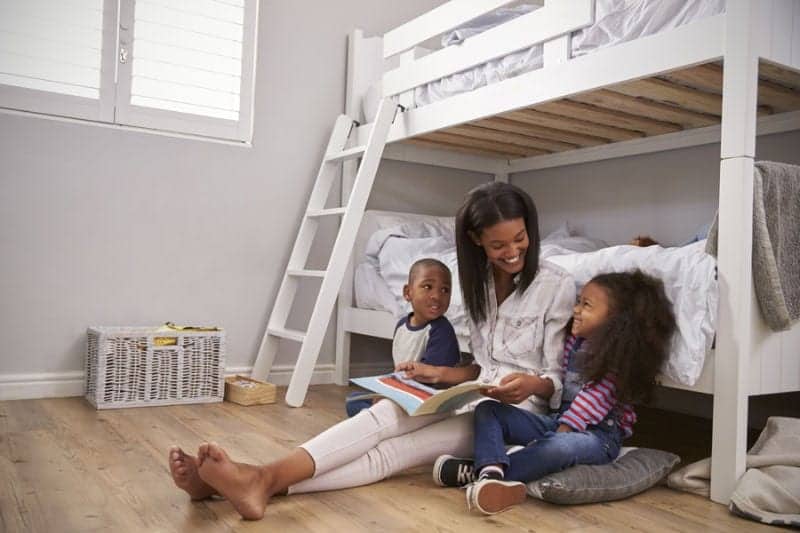 Mother and Kids enjoying time together in their home showing why indoor air quality is important.